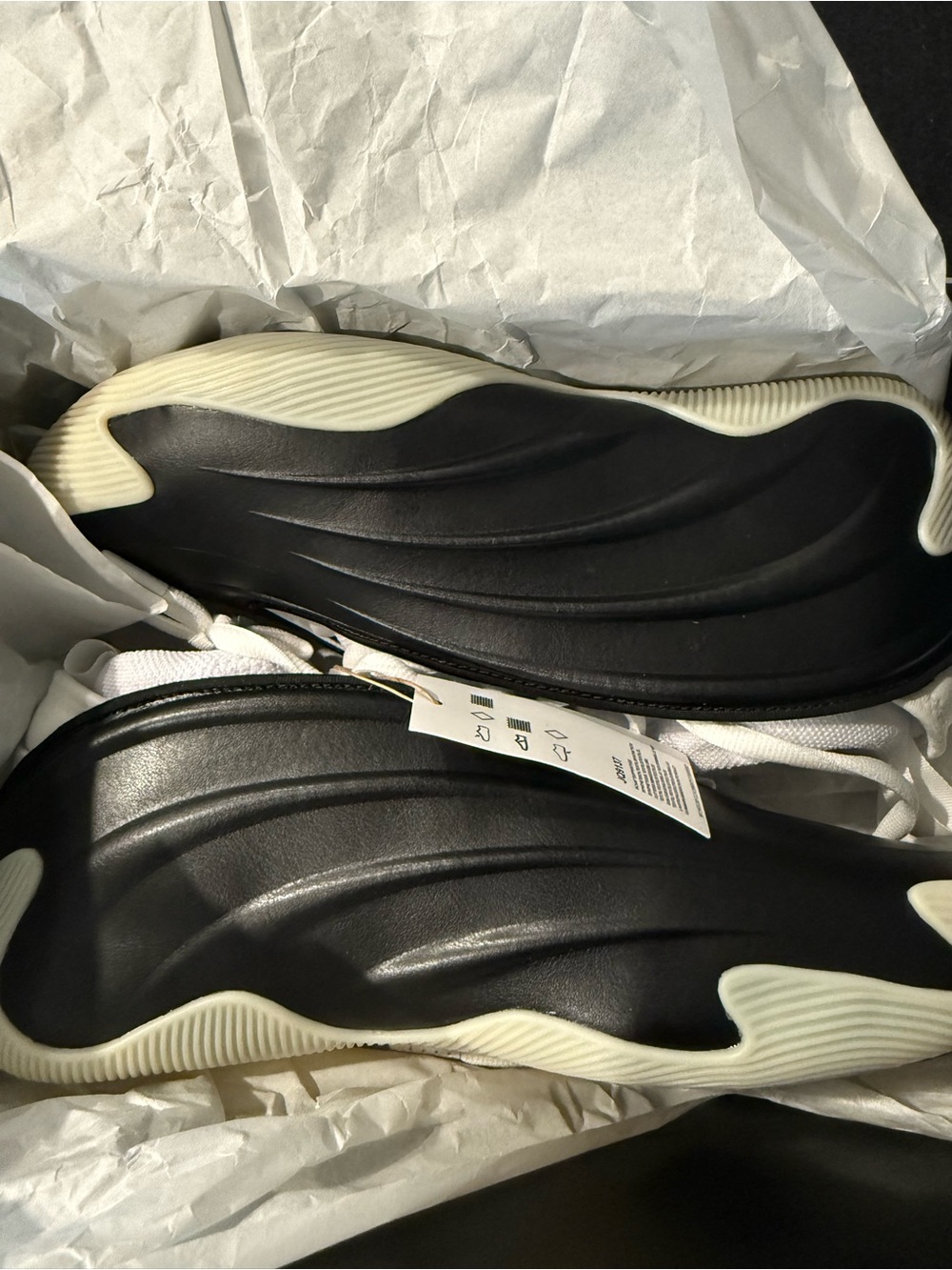 Men's Black and Cream Slip-On Athletic Sneakers